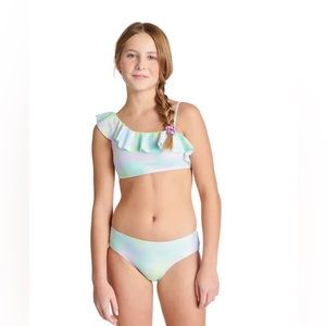 2 Piece Ruffle Shoulder Bikini